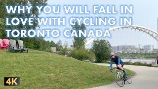 4K Why you Will Fall in Love with Cycling in Toronto CANADA - Cycling Tour