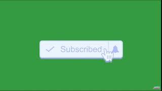 Subscribe Button (Blue w/ notification bell) Green Screen