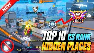 TOP 10 HIDDEN PLACES IN NEXTERRA CS RANK◉⁠‿⁠◉ | cs rank tips and tricks | without friends & gloowall