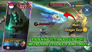 MUSUH MUKIL AUTO KENA PANCING! PRANK ULTI ARGUS CD & BUILD ARGUS TERSAKIT 2024 ~ MLBB