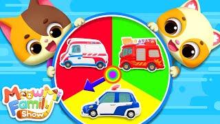 Police Car, Fire Truck, Ambulance | Learn Colors | Kids Song | MeowMi Family Show