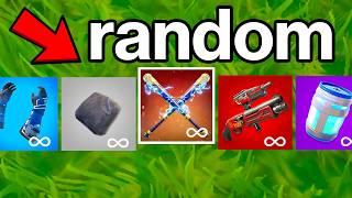 Fortnite But Everything Gives You Random Items!