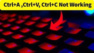 How To Fix Ctrl+A ,Ctrl+V, Ctrl+C Not Working Problem || Keyboard Not Working Problem Windows 10/8/7