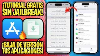 TUTORIAL WITHOUT JAILBREAK  HOW TO DOWNGRADE OFFICIAL APPLICATIONS FROM APPSTORE (DowngradeApps)