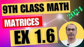 Class 9 Maths Chapter 1 Exercise 1.6 || Matrices And Determinants