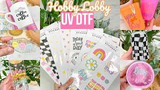 HOBBY LOBBY'S VERSION OF UV DTF? LETS TEST IT OUT! COLD TRANSFER STICKERS
