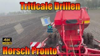 Bio Triticale Drillen mit Horsch Pronto 3 DC und John Deere 6150r Autotrac Starfire 6000 M-RTK
