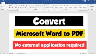 How to Convert Word to PDF in Tamil - Microsoft Word to PDF in Tamil - Just Haran