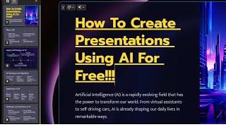 HOW TO Create A SLIDE PRESENTATION Using AI For FREE!!!