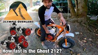 Predator Ghost 212 motor review in a Coleman BT200X Mini Bike Mods+ Max Performance 224 speed test
