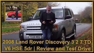 2008 Land Rover Discovery 3 2 7 TD V6 HSE 5dr | Review and Test Drive