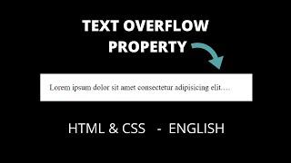 Text Overflow Property Using HTML & CSS | Text Ellipsis Using CSS | HTML & CSS Tutorial |