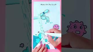 Germs Activity for Children | Global Hand wash Day | Paper Hand washing Game #Shorts