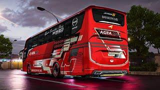 BUSSID Mod JB5 Hino RM 280 AGRA Mas Full Strobo New Obb Kodename Real Sound ETS2 - bus simulator id