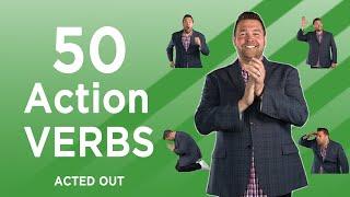 50 common ACTION VERBS acted out in 5 minutes