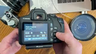 Changing to RAW on Canon Rebel T7