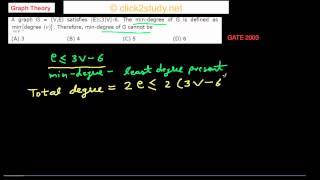 Graph Theory example 1.028 GATE 2003 (min degree)