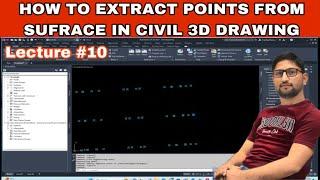 How to extract points from surface in Civil 3D and convert Acad points into Cogo Points #cogo #point