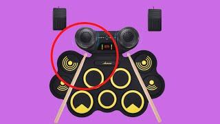 Asmuse Portable Electric Drum Set 9 Pads for Kids