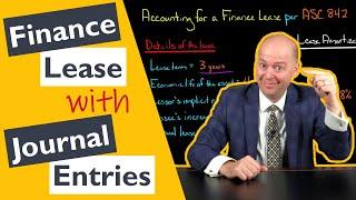 Finance Lease Example | Lessee | ASC 842