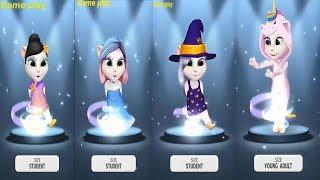 My Talking Angela Golden Flower vs Crystal Princess Dress vs Unicorn Outfit Vs Halloween Costume