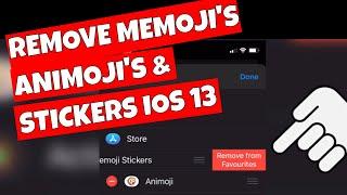 Remove Disable or delete Memojis Animojis or stickers from iphone or ipad