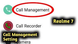 Realme 7 Call Management Setting