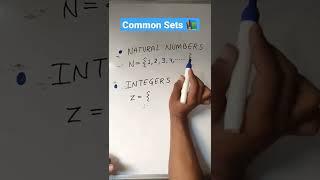 Common Sets #shorts #maths #mathematics #learning #study #algebra #sets #integers #ssmclasses