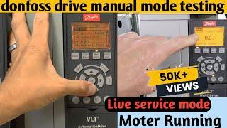 danfoss drive oprate in manual mode with motor 100% सबसे आसान स्टेप [Live testing]