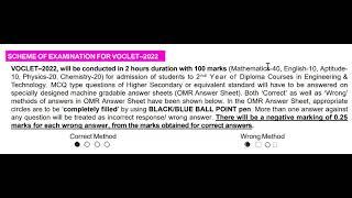 Voclet 2023 syllabus | 2022 Total number of Candidate