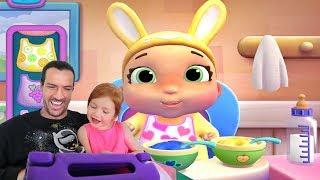 Adley App Reviews | Doc McStuffins Baby Nursery | pretend play morning routine with a baby