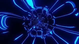 VJ LOOP NEON Blue Tunnel Abstract Background Video Simple Lines Pattern 4k Screensaver