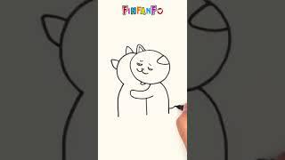 How to Draw a Cat Kawaii I Kitten Drawing tutorial #Shorts