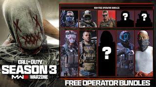 10 NEW FREE OPERATOR SKINS TO CLAIM! (Free Operators, Bundles, & Pack) - Modern Warfare 3 Season 3