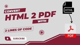 Simplify HTML to PDF Conversion in ASP.NET Core with 2 Lines of Code