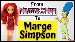 Making MARGE SIMPSON DOLL /Monster High Doll Repaint by Poppen Atelier