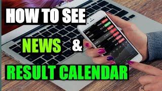 How to see News & Result Calendar...