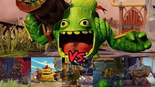 Zook vs. All wooden like villans and shrednaught skylanders trap team