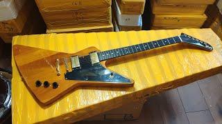 Обзор сборки китайской реплики Gibson Explorer цвет натур.