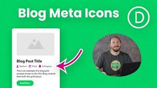 How To Show Icons Beside The Category, Date, And Author Meta Text In The Divi Blog Module