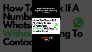 Secret Way to Check if They're on WhatsApp ️