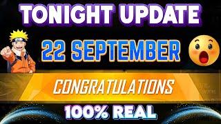 22 September 2024  FREE FIRE NEW EVENT | UPCOMING UPDATE IN FREE FIRE | TONIGHT UPDATE OF FREE FIRE