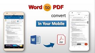 How to Convert Word File into PDF in Mobile  Tamil