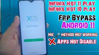 Infinix Hot 11 play frp bypass android 11 New 2024 | Infinix Hot 10 play frp bypass Apps Not disable