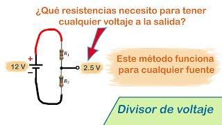 ¿Qué resistencias necesito para un divisor de voltaje? - Método de cálculo de las resistencias