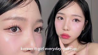 korean IT girl makeup tutorial (natural individual lashes, glowy kpop idol blush, dewy lip combo)