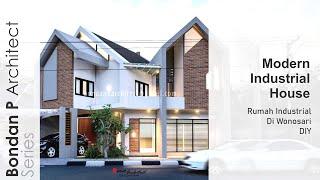 Rumah Toko Industrial - Modern Industrial House Design - Rumah Gaya Industrial di Wonosari Jogja