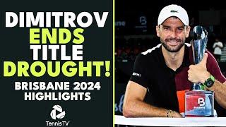 Grigor Dimitrov: Best Shots & Memorable Moments From Brisbane Title Run 