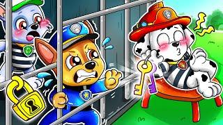 MARSHALL Escaped From Prison!? Police CHASE Are Trapped!!  Paw Patrol Ultimate Rescue - Rainbow 3