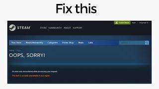 How to Fix “This item is currently unavailable in your region” error on Steam